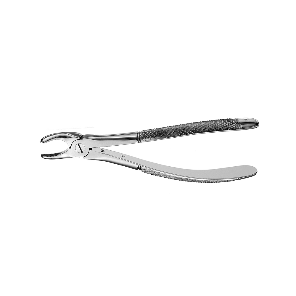 Zahnzange glänzend ohne Teflonschiene #18 europ., OK, molar links