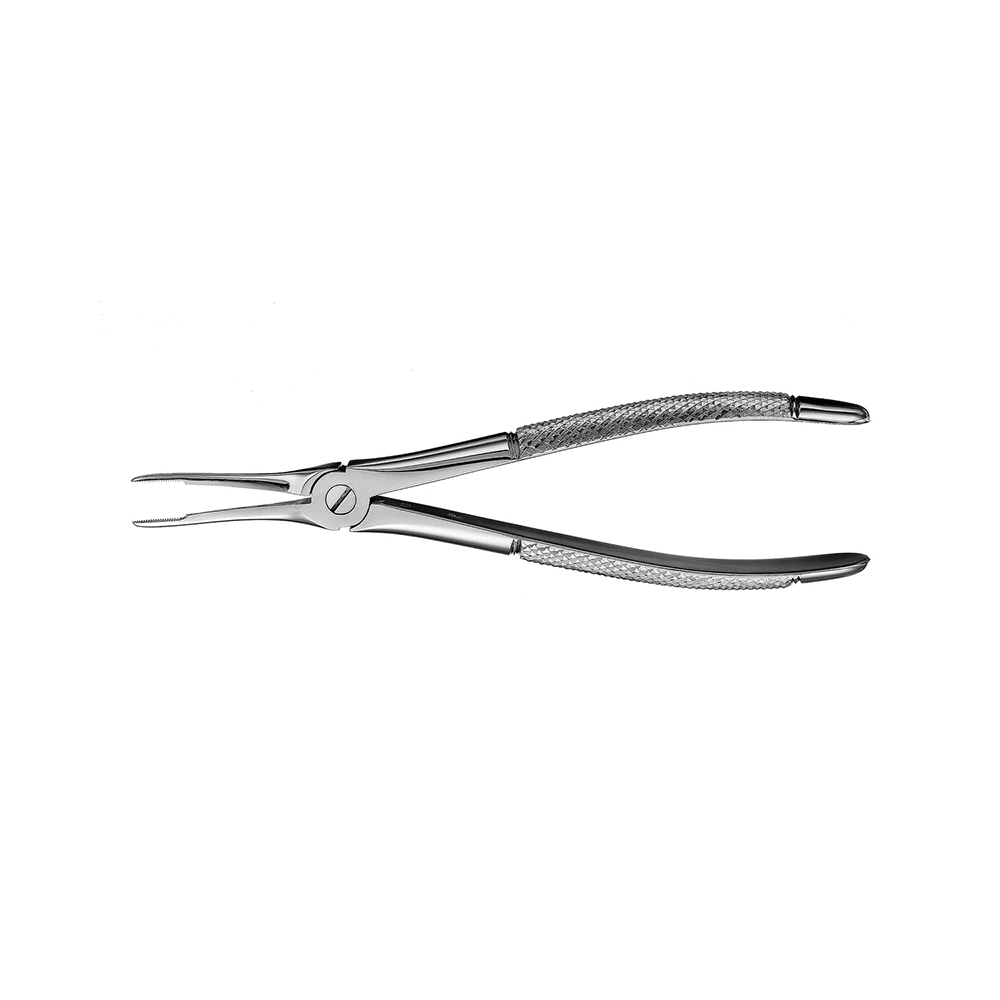 Zahnzange glänzend ohne Teflonschiene #49 europ., OK, Wurzel