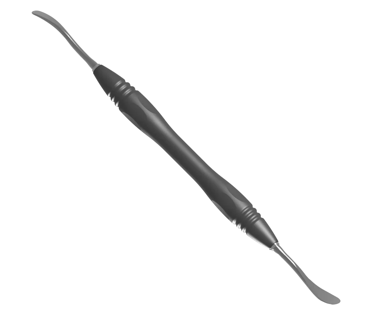 Raspatorium, 17, 5 cm, doppelendig, gebogen | PEEK