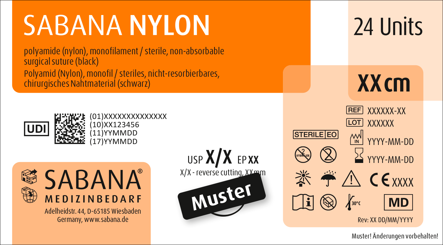 SABANA NYLON | 4/0 | HR-17 | 1/2 | 75 cm | Rundkörper