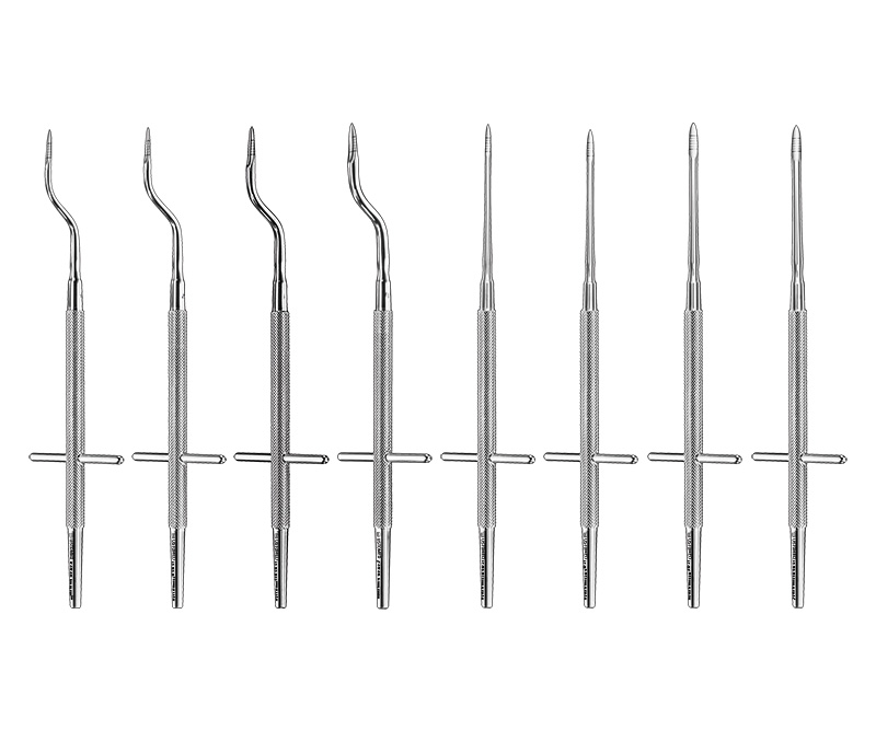 NENTWIG, Bone Spread.Instr., 8 Stück, skal.