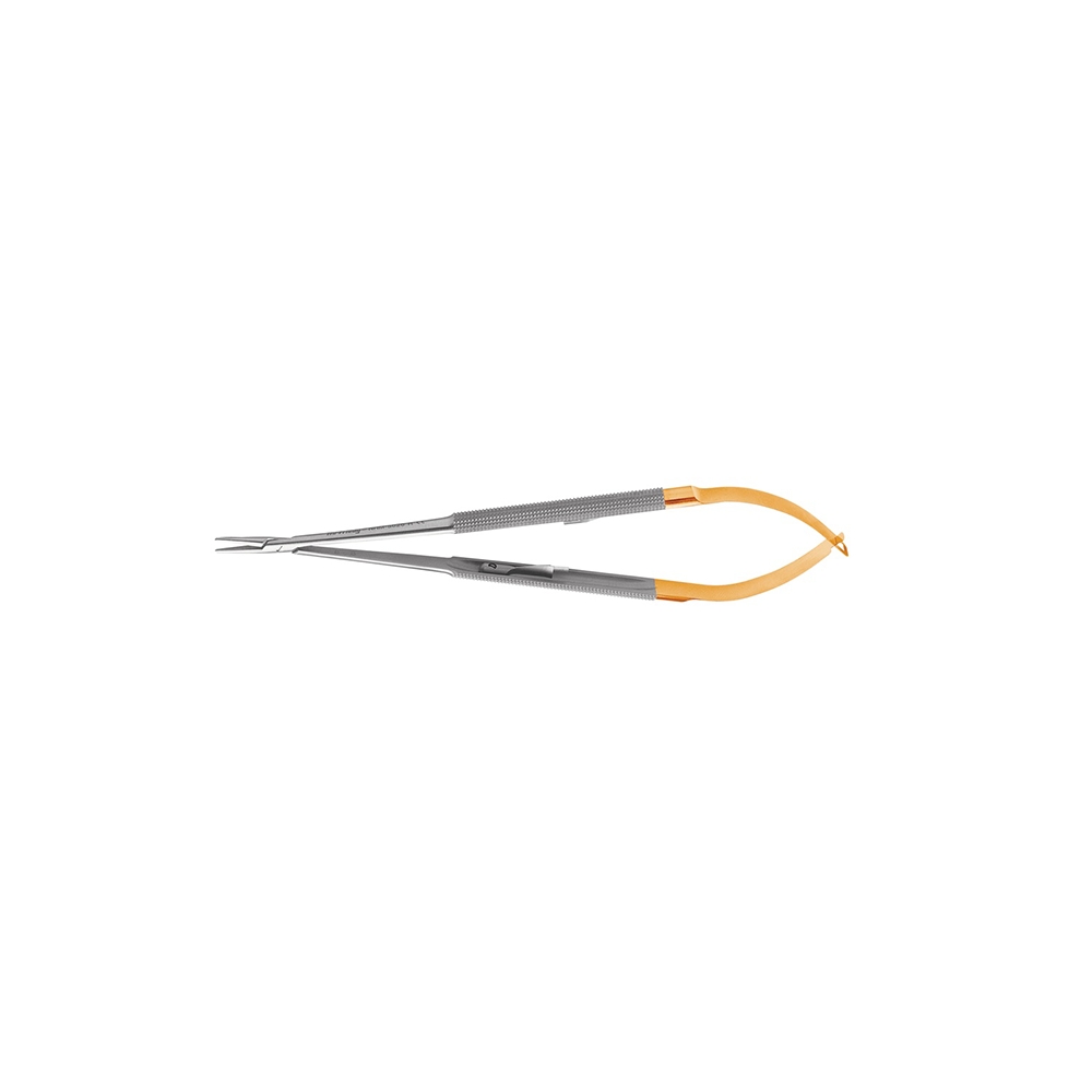 Nadelhalter Castroviejo, rund, gerade, diamantiert 18cm