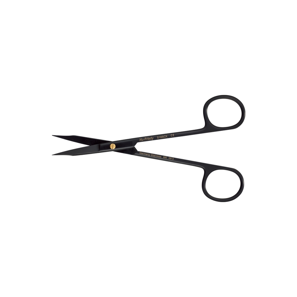 Schere Goldman-Fox #16 gebogen, gezackt, SuperCut 12,5cm Black Line