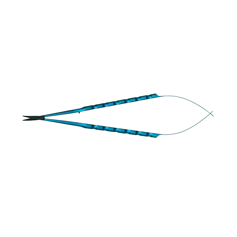 Schere Mikro Gr #SinusLine Titan, leicht gebogen