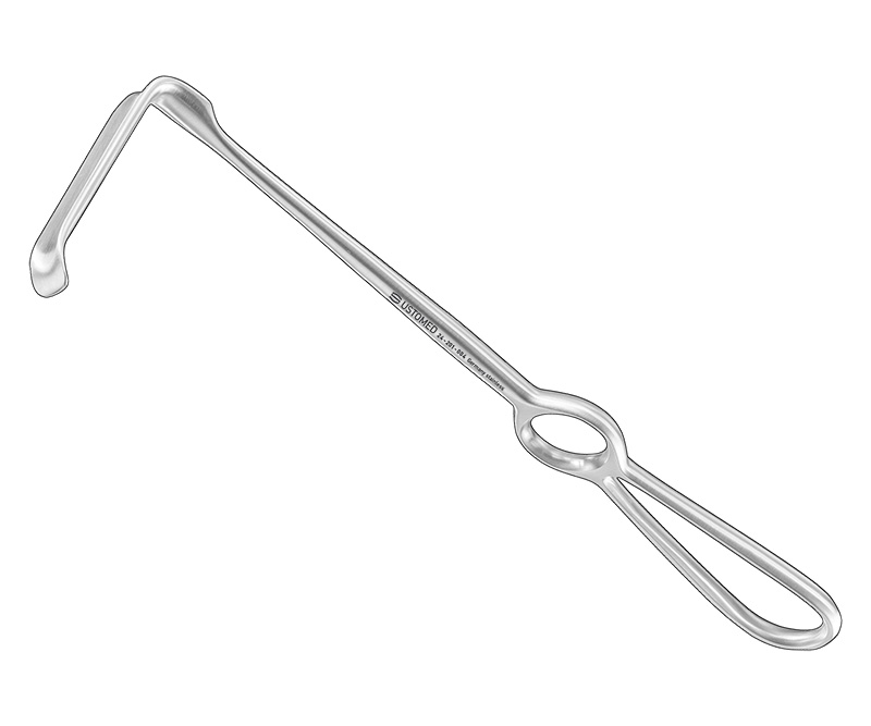 Wundhaken nach OBWEGESER, Fig. 3, 55 x 12 mm