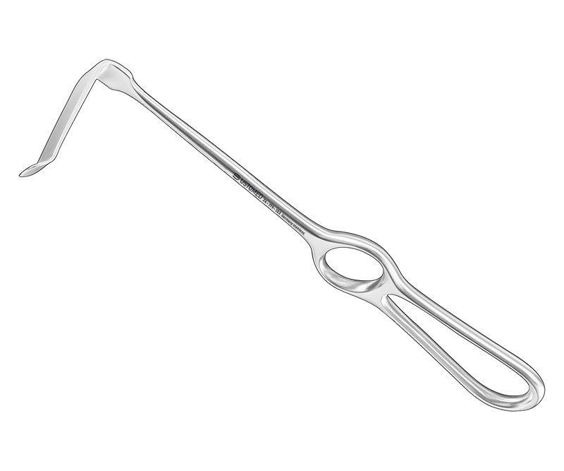 KOCHER, Wundhaken, Fig. 3, 55 x 11 mm nach oben gebogen