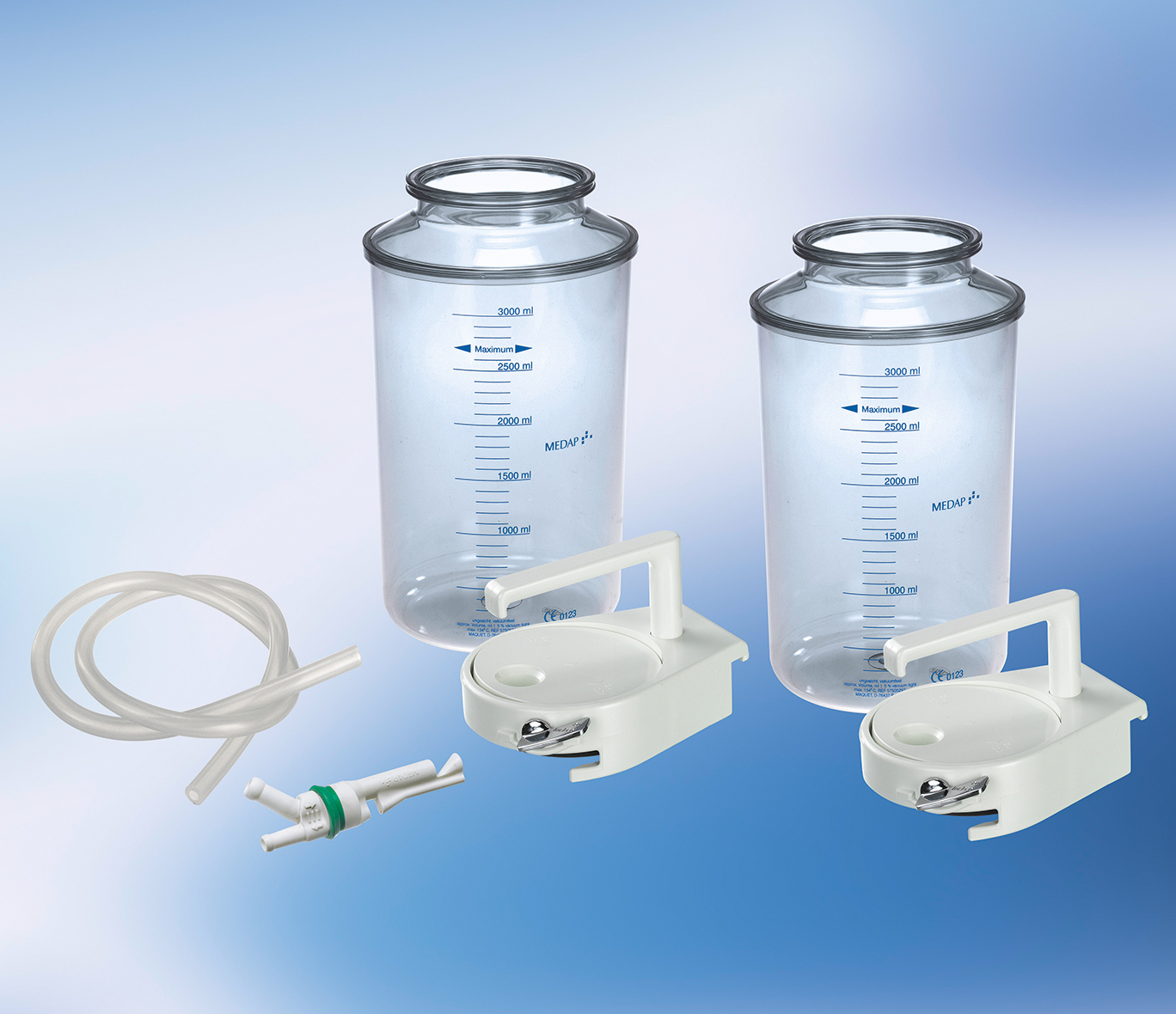 Chirurgieabsaugung | Set | 2 x 3 L Glas