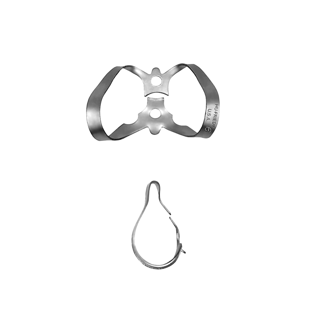 Kofferdam-Klammer #6 anterior mit Flügel