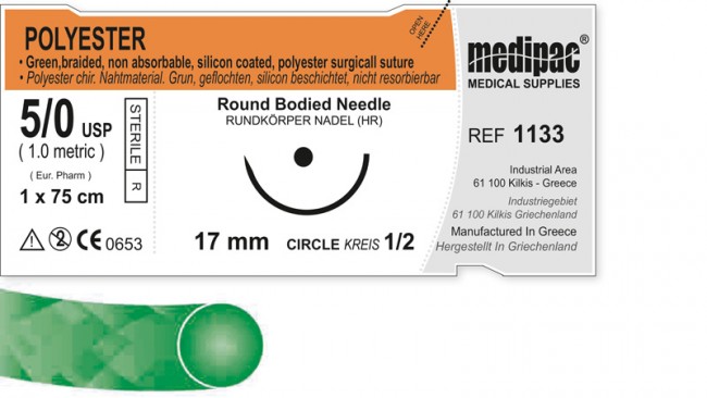 Polyester | 4/0 | HS-22 | 1/2 | 75 cm | schneidend