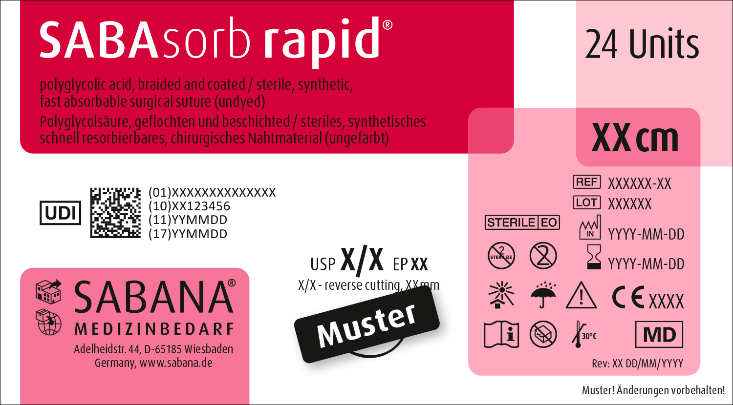 SABAsorb rapid | 4/0 | HR-17 | 1/2 | 75 cm | Rundkörper
