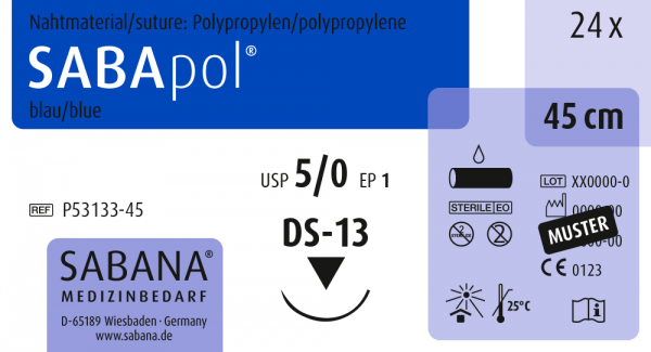 SABApol | 5/0 | DS-13 | 3/8 | 45 cm | schneidend