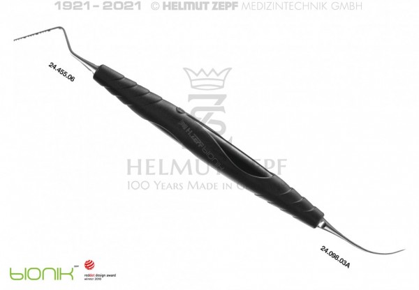 KOMBI-INSTRUMENT AUS PARODONTOMETER NORTH CAROLINA CNC(1-15 IN MM-SCHRITTEN) &amp; SONDE 3A, IN BIONIK G