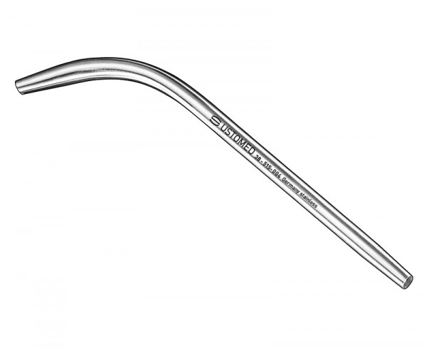 Metall-Absaugkanüle, 14 cm, 4 mm Durchm.