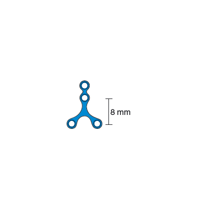 Titan-Loch-Platten | Y-Form | Ø 1.5 mm