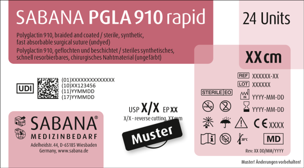 PGLA 910 rapid | 4/0 | DS-19 | 3/8 | 45 cm | schneidend