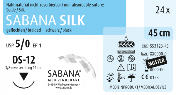 SABANA SILK | 5/0 | DS-12 | 3/8 | 45 cm | schneidend