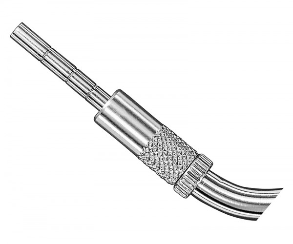 Bone Condenser, bajonettförmiger Schaft, Spitze konkav, 3, 3 mm Durchm., zylindrisch mit stufenlos v